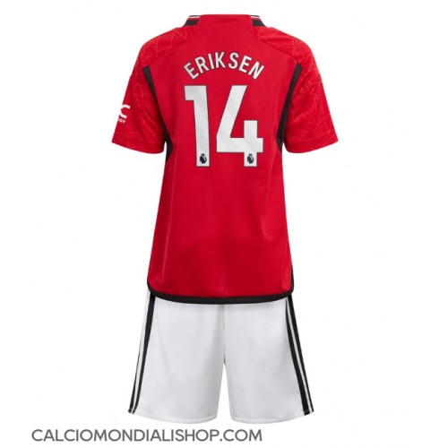 Maglie da calcio Manchester United Christian Eriksen #14 Prima Maglia Bambino 2023-24 Manica Corta (+ Pantaloni corti)